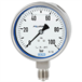 Bourdon tube pressure gauge, stainless steel
